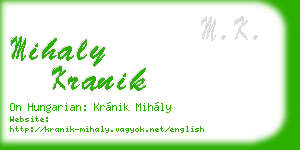 mihaly kranik business card